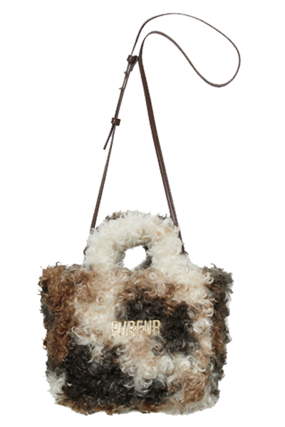 ECO FUR TOTE BAG ブラウンボア